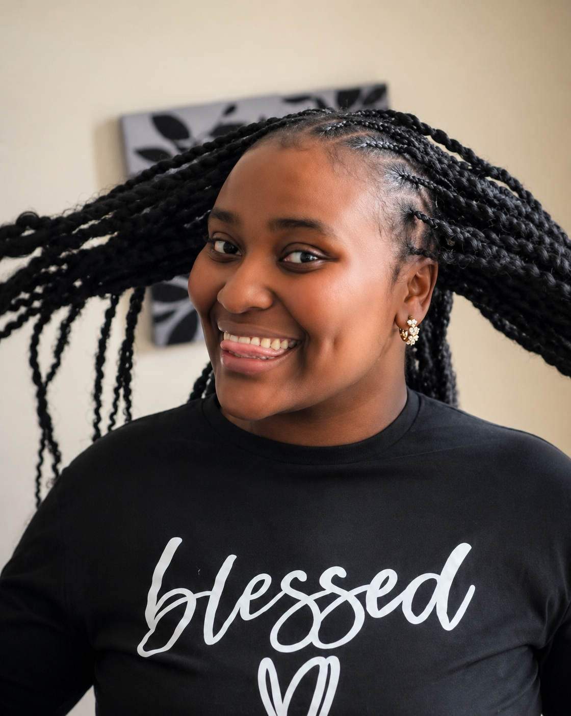 Happy Client — Knotless — Braids braids by Slayed by Yili
